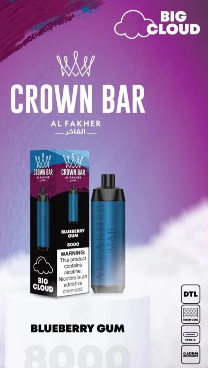 Al Fakher Dubai 8000 Puffs Crown Bar Disposable Vape