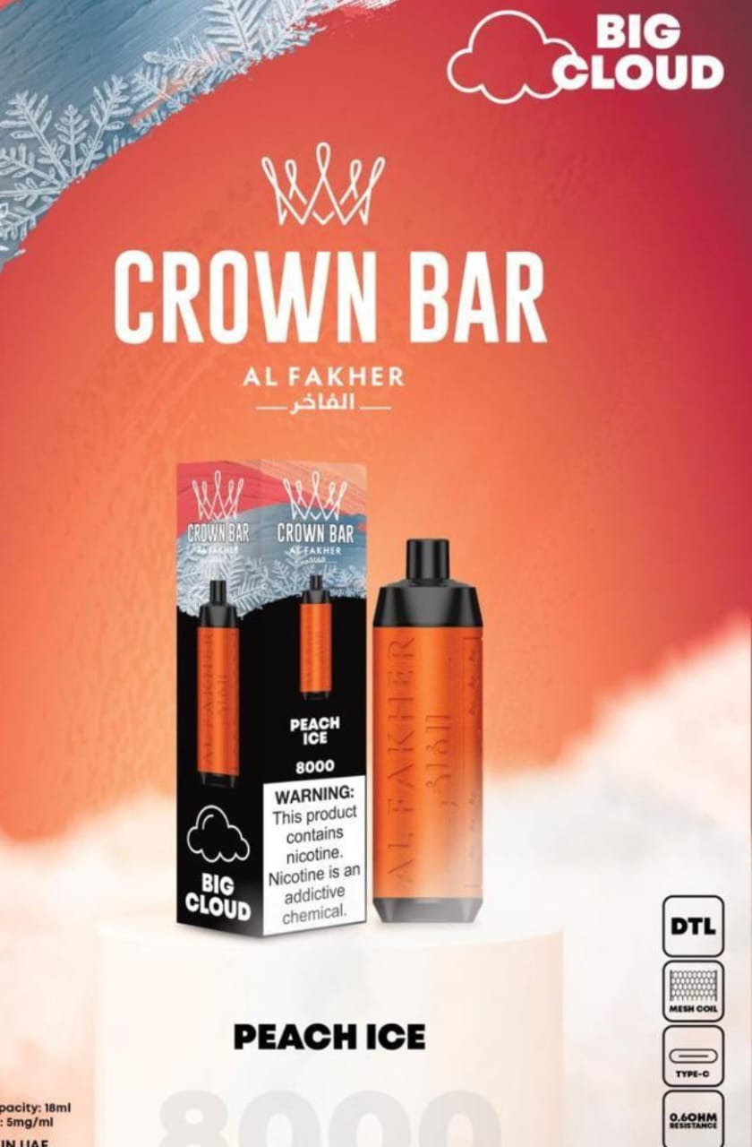 Al Fakher Dubai 8000 Puffs Crown Bar Disposable Vape